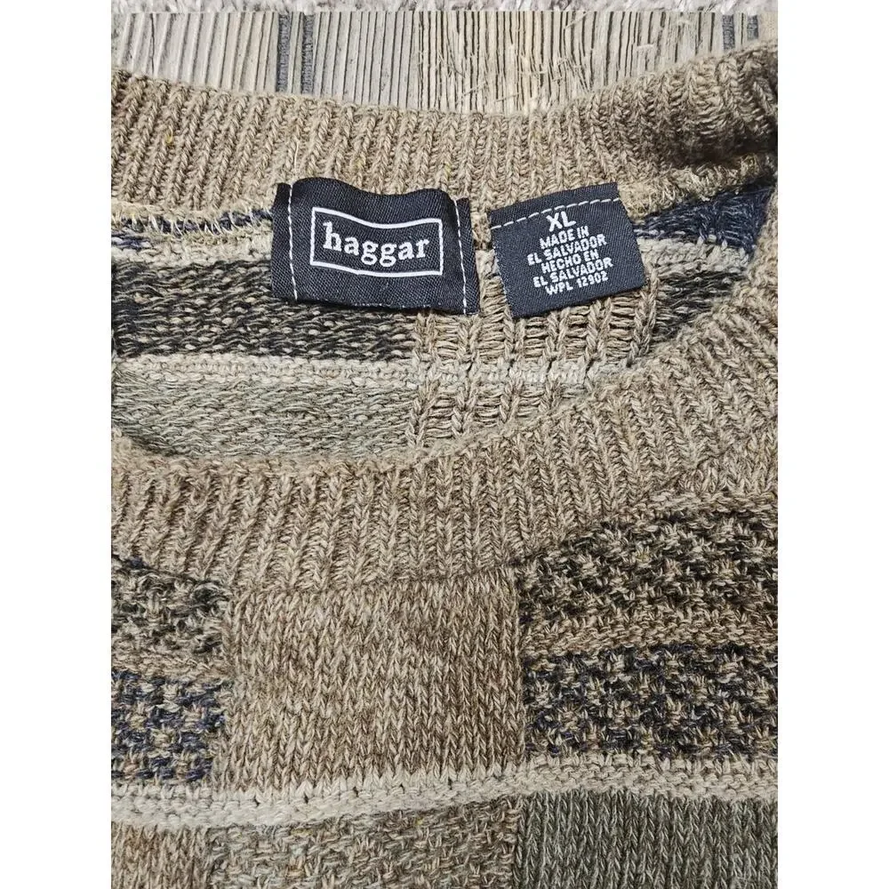Vintage 90s Haggar Sweater Men's XL Acrylic Cotton Blend Grandpa Grunge